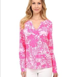 Lilly Pulitzer Kayleigh V-Neck Long Sleeve Top